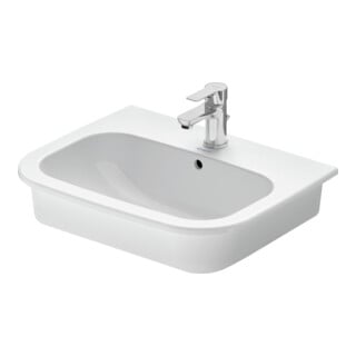 Duravit Meuble-lavabo encastré D-Code 54,5x43,5 cm, EB v o, m HL, Ü, HL, blanc
