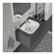 Duravit Meuble-lavabo encastré D-Code 54,5x43,5 cm, EB v o, m HL, Ü, HL, blanc-2