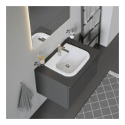 Duravit Meuble-lavabo encastré D-Code 54,5x43,5 cm, EB v o, m HL, Ü, HL, blanc-2
