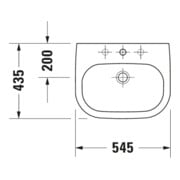 Duravit Meuble-lavabo encastré D-Code 54,5x43,5 cm, EB v o, m HL, Ü, HL, blanc-5