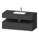 Duravit Meuble-lavabo encastré Qatego 120x55x60 cm, graph ma, sous-meuble console-1