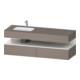 Duravit Meuble lavabo encastré Qatego 160x50x60 cm, Kon-WTU, blanc hg/b ma-1
