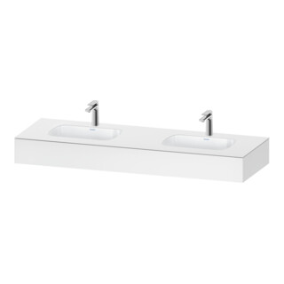 Duravit Meuble-lavabo encastré Qatego 160x55x17cm, avec K, 2 tiroirs, blanc mat