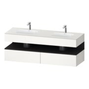 Duravit Meuble-lavabo encastré Qatego 160x55x60 cm, Kon-WTU, B, gris m/blanc mat