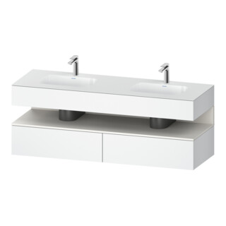 Duravit Meuble-lavabo encastré Qatego 160x55x60 cm, Kon-WTU, blanc mat/ blanc ma