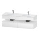 Duravit Meuble-lavabo encastré Qatego 160x55x60 cm, Kon-WTU, niche, blanc mat-1