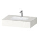 Duravit Meuble lavabo encastré Qatego 80x55x17cm, blanc brillant, avec console, 1 découpe, avec trop-plein-1