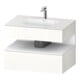 Duravit Meuble-lavabo encastré Qatego 80x55x60 cm, blanc mat/bois, Kon-WTU, niche-1