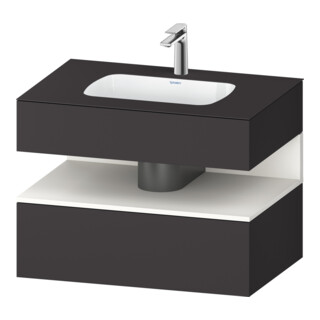 Duravit Meuble lavabo encastré Qatego 80x55x60 cm, blanc mat, sous-lavabo console