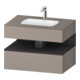 Duravit Meuble-lavabo encastré Qatego 80x55x60 cm, gris m/bois m, Kon-WTU, B-1
