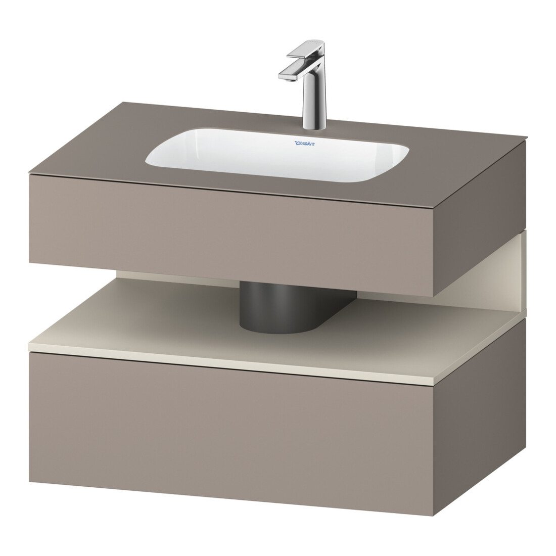 Duravit Meuble-lavabo encastré Qatego 80x55x60 cm, T m/ba m, Kon-WTU, niches