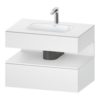 Duravit Meuble-lavabo encastré Qatego 80x55x60cm, blanc mat, sous-lavabo console