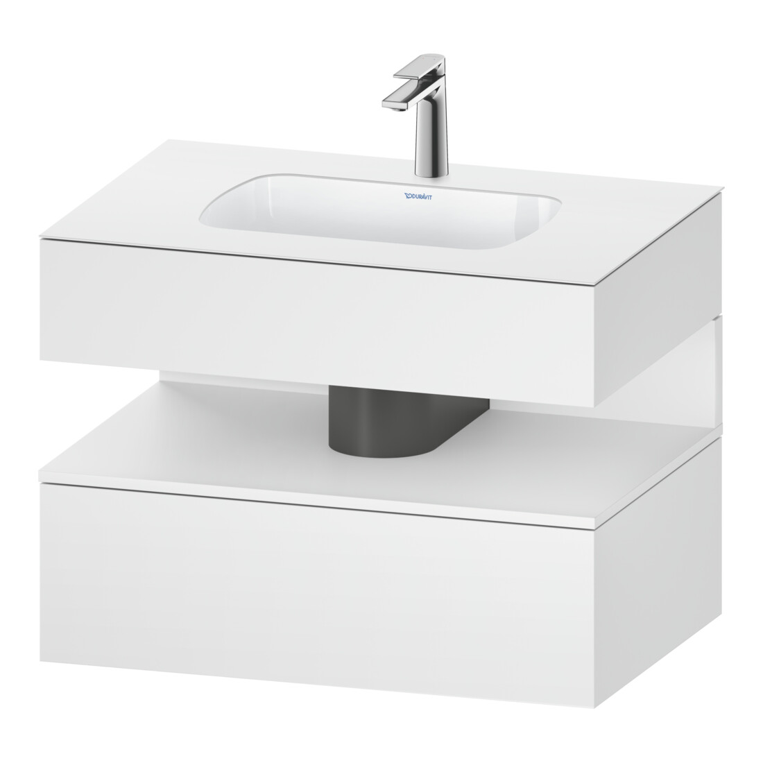 Duravit Meuble-lavabo encastré Qatego 80x55x60cm, blanc mat, sous-lavabo console