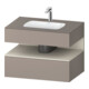 Duravit Meuble lavabo encastré Qatego 80x55x60cm, T avec montage, sous-meuble console-1