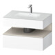 Duravit Meuble-lavabo encastré Qatego 80x55x60cm, taupe mat, sous-lavabo console-1