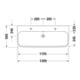 Duravit Meuble lavabo Happy D.2 120x50,5 cm, 2 Tiroirs, S/Plan, Blanc