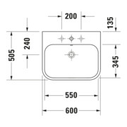 Duravit Meuble lavabo Happy D.2 60x50,5 cm, blanc, fermé, avec mitigeur, trop-plein, siphon-4