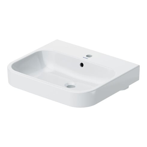 Duravit Meuble lavabo Happy D.2 60x50,5 cm, blanc, fermé, avec mitigeur, trop-plein, siphon