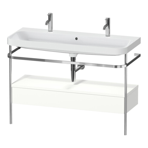 Duravit Meuble lavabo Happy D.2 Plus 117,5x49 cm, 1 mitigeur, avec console, 1 tiroir, blanc mat