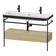 Duravit Meuble lavabo Happy D.2 Plus 117,5x49 cm, 1 robinet, console, œuf médit.-1