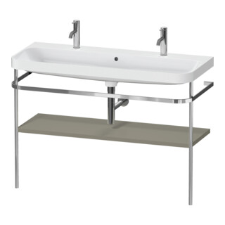 Duravit Meuble lavabo Happy D.2 Plus 117,5x49 cm, 1 t, avec console, gris satin mat