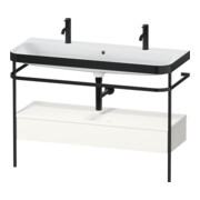 Duravit Meuble lavabo Happy D.2 Plus 117,5x49 cm, 1 trou, console, blanc brillant