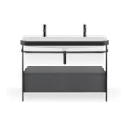 Duravit Meuble-lavabo Happy D.2 Plus 117,5x49 cm, 1 trou, console, graphite mat