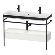 Duravit Meuble lavabo Happy D.2 Plus 117,5x49 cm, 1 trou, console, noir mat