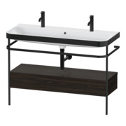 Duravit Meuble-lavabo Happy D.2 Plus 117,5x49 cm, 1 trou, console, noyer satiné-1