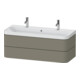 Duravit Meuble lavabo Happy D.2 Plus 117,5x49 cm, 2 tiroirs, gris pierre mat-1