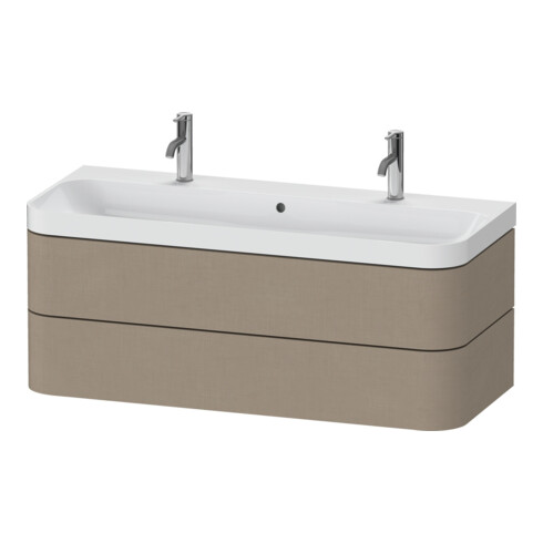 Duravit Meuble lavabo Happy D.2 Plus 117,5x49 cm, 2 tiroirs, lin