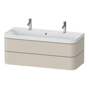 Duravit Meuble lavabo Happy D.2 Plus 117,5x49 cm, 2 tiroirs, taupe super mat