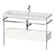 Duravit Meuble lavabo Happy D.2 Plus 117,5x49 cm, avec console, 1 tiroir, 1 trou robinet, blanc brillant