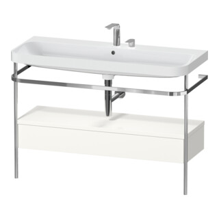 Duravit Meuble-lavabo Happy D.2 Plus 117,5x49 cm, avec console, 1 tiroir, 2 trous, blanc brillant