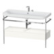 Duravit Meuble-lavabo Happy D.2 Plus 117,5x49 cm, avec console, 1 tiroir, 2 trous, blanc brillant-1