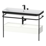 Duravit Meuble lavabo Happy D.2 Plus 117,5x49 cm, avec console, 1 tiroir, 2 trous, blanc mat