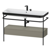 Duravit Meuble lavabo Happy D.2 Plus 117,5x49 cm, avec console, 1 tiroir, 2 trous robinet, blanc mat