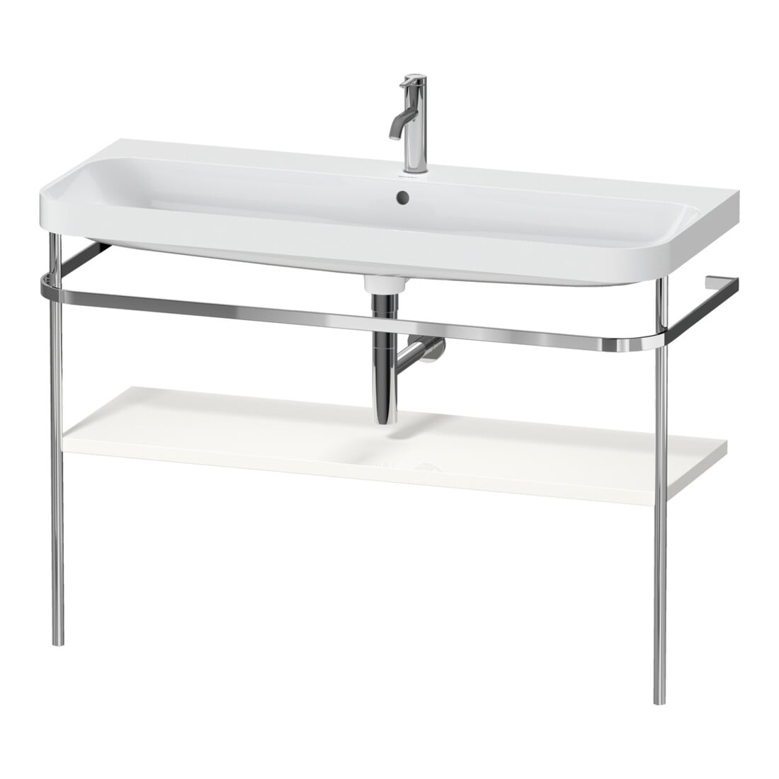 Duravit Meuble lavabo Happy D.2 Plus 117,5x49 cm, avec console, 1 trou, blanc brillant
