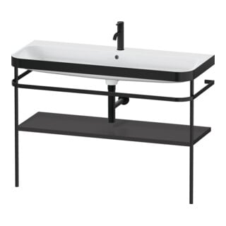 Duravit Meuble lavabo Happy D.2 Plus 117,5x49 cm, avec console, 1 trou, graphite mat