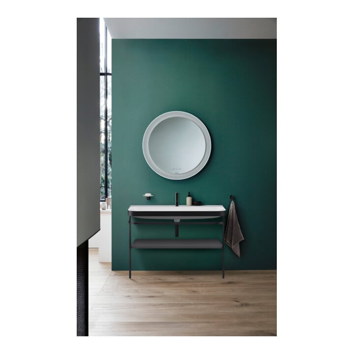 Duravit Meuble lavabo Happy D.2 Plus 117,5x49 cm, avec console, 1 trou, graphite mat
