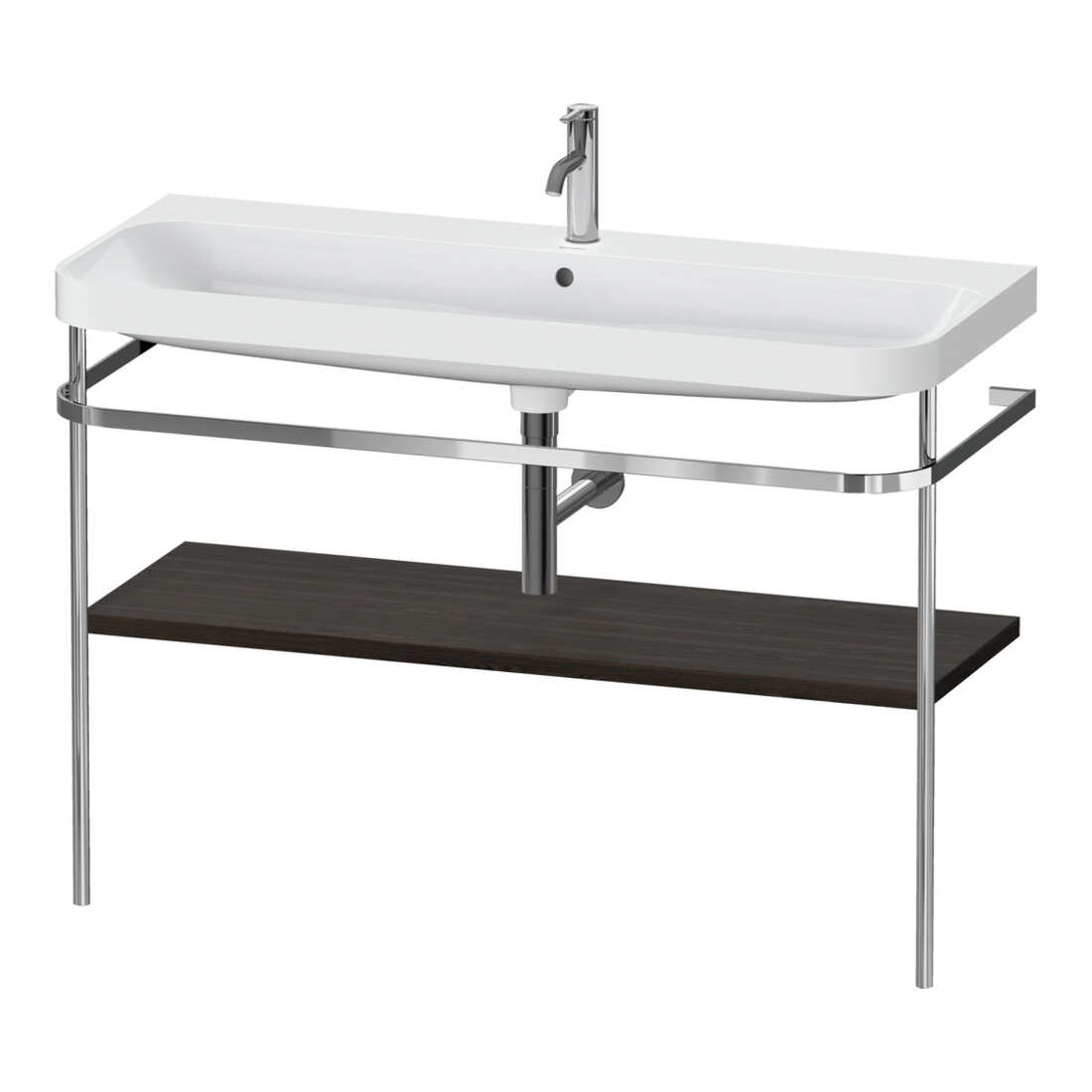 Duravit Meuble-lavabo Happy D.2 Plus 117,5x49 cm, avec console, 1 trou, noyer teinté
