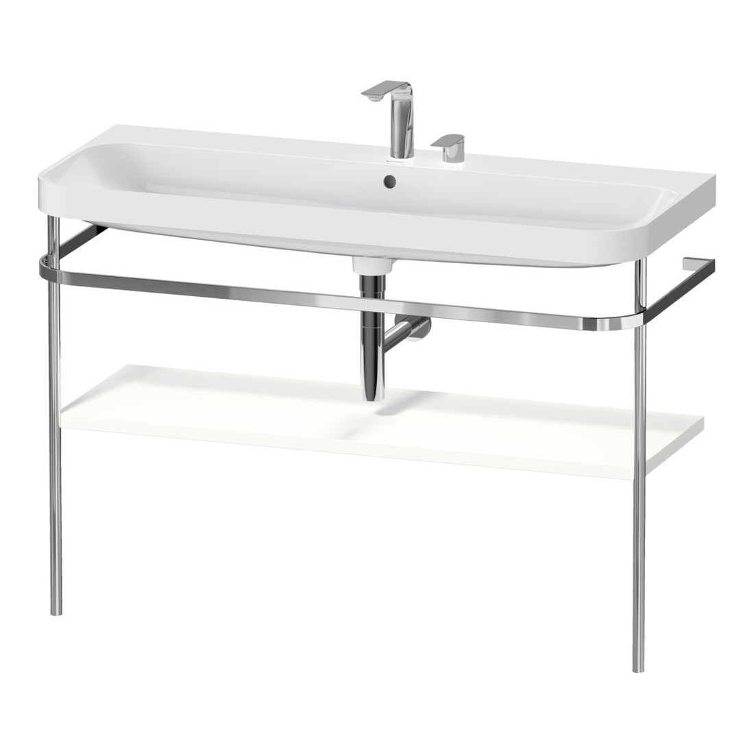 Duravit Meuble lavabo Happy D.2 Plus 117,5x49 cm, avec console, 2 trous, blanc mat satiné