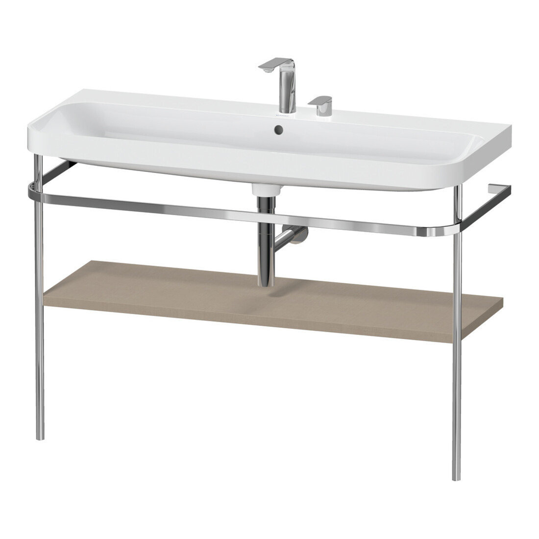 Duravit Meuble lavabo Happy D.2 Plus 117,5x49 cm, avec console, 2 trous, lin