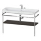 Duravit Meuble lavabo Happy D.2 Plus 117,5x49 cm, avec console, 2 trous, noyer teinté-1