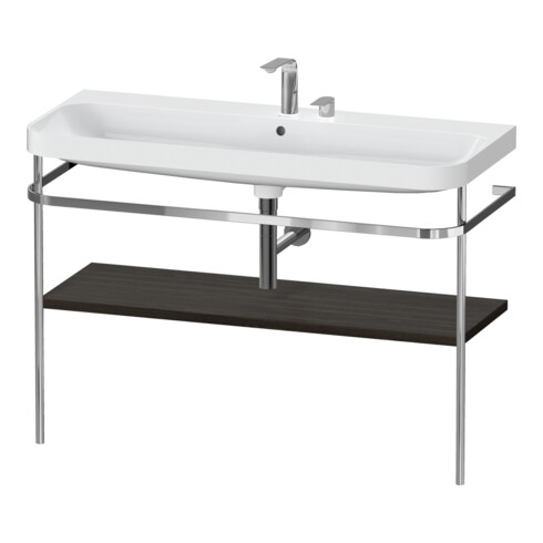 Duravit Meuble lavabo Happy D.2 Plus 117,5x49 cm, avec console, 2 trous, noyer teinté