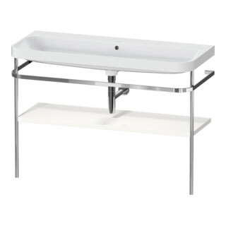 Duravit Meuble lavabo Happy D.2 Plus 117,5x49 cm, avec console, sans trou, blanc brillant