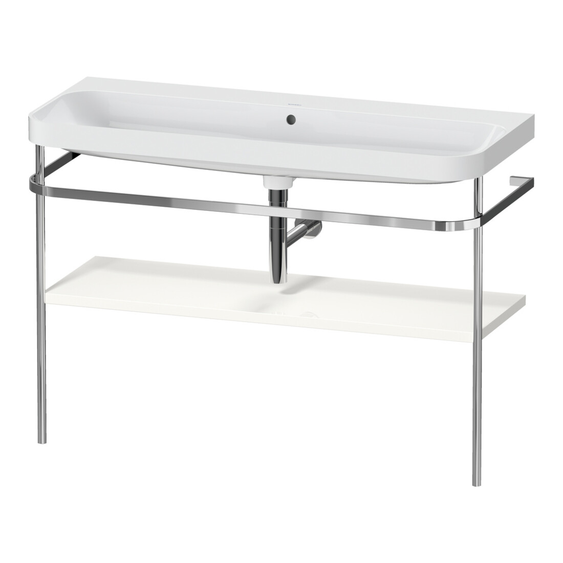 Duravit Meuble lavabo Happy D.2 Plus 117,5x49 cm, avec console, sans trou, blanc brillant