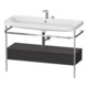 Duravit Meuble lavabo Happy D.2 Plus 117,5x49 cm, c/console, 1 tiroir, 2 trous, gris m-1