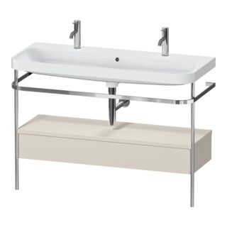 Duravit Meuble lavabo Happy D.2 Plus 117,5x49cm, 1 mitigeur, avec console, 1 tiroir, T mat