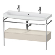 Duravit Meuble lavabo Happy D.2 Plus 117,5x49cm, 1 mitigeur, avec console, 1 tiroir, T mat